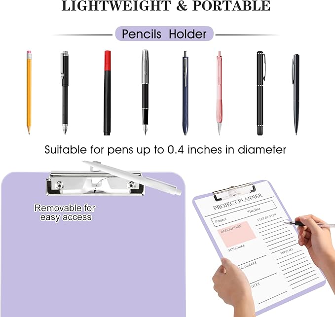 TFDLCG zm 2 PCS Purple Clipboard - Image 2