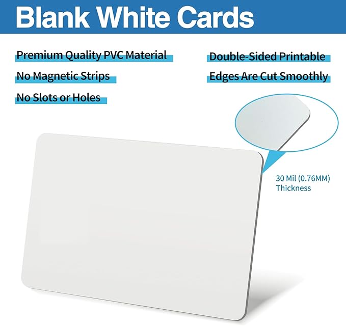 55 Pack - Premium Blank PVC Cards - Image 2