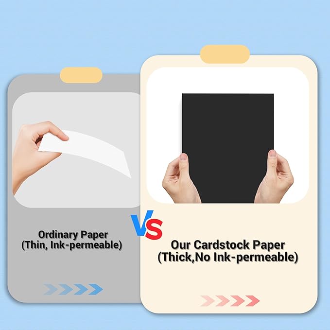 Cardstock Paper, 80 Sheets Card Stock, 200GSM Thick Printer Paper 8.5x11 - Image 4