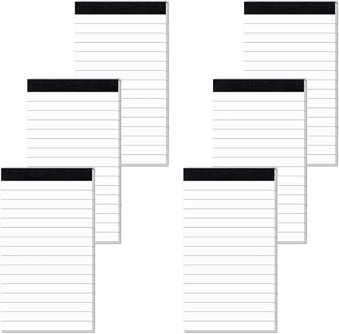 6 Pcs Note Pads Refills 3 x 5 inches Memo Small Notebook Writing Pads by Nichela