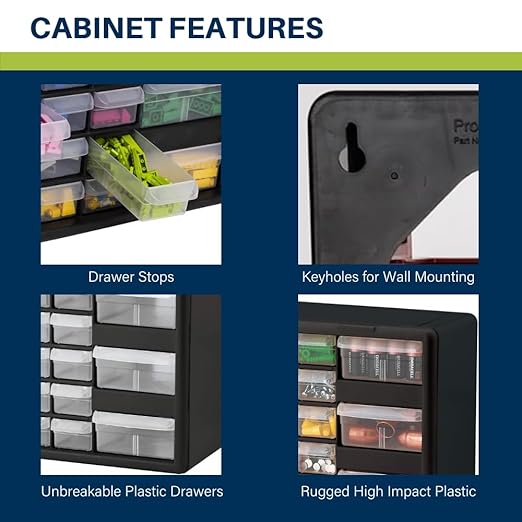 Akro-Mils 26-Drawer Plastic Drawer Storage Cabinet - Image 5
