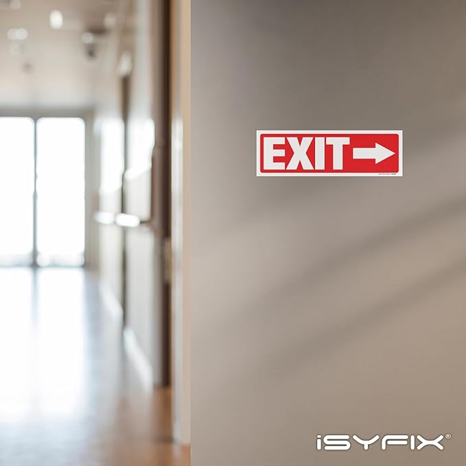 iSYFIX Exit Signs Stickers 12 Pack 12x4 Inch - Image 4