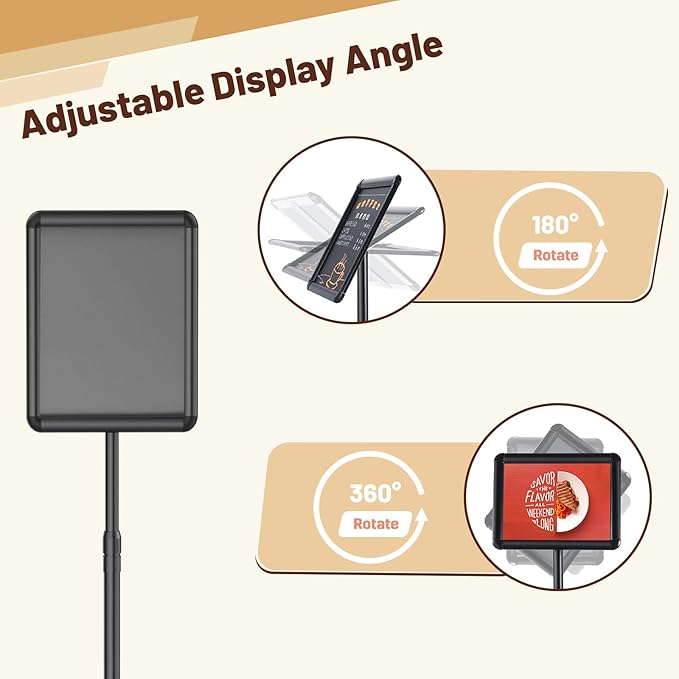 Newzueby Adjustable Pedestal Floor Stand Sign Holder - Image 5