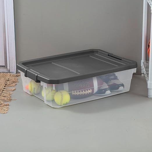 Sterilite 24-Pack Modular Stacker Box, Durable Clear Plastic Storage Bins - Image 5