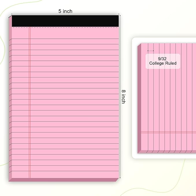5pcs Small Note Pads 5x8 Notebook College Ruled Legal Pads Color Notepads 5 - Image 2