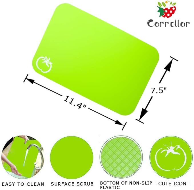 Carrollar Small Flexible Plastic Cutting Board Mats, Cutting Boards Mats - Image 2