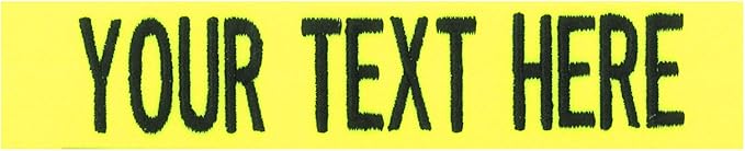 Custom Uniform Name Tapes Solid Colors. Neon Yellow Fabric, 4 Inch Hook Fastener by NORTHERNSAFARI