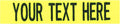 Custom Uniform Name Tapes Solid Colors. Neon Yellow Fabric, 4 Inch Hook Fastener by NORTHERNSAFARI