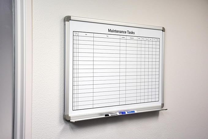 Maintenance Tasks Whiteboard 48" x 36" - Image 2