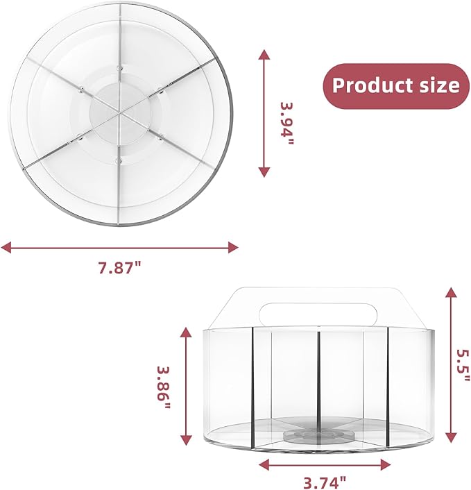 Absonic Acrylic Pen Holder Pencil Organizer, 360-Degree Rotating Pencil Holder - Image 8