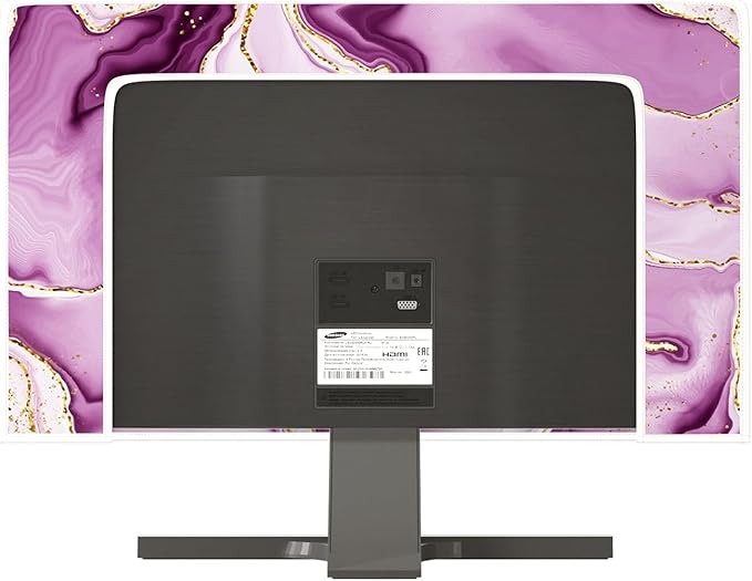 Baocicco Violet Gold Marble Waterproof Computer Monitor Dust Cover 26, 28 Inch - Image 5