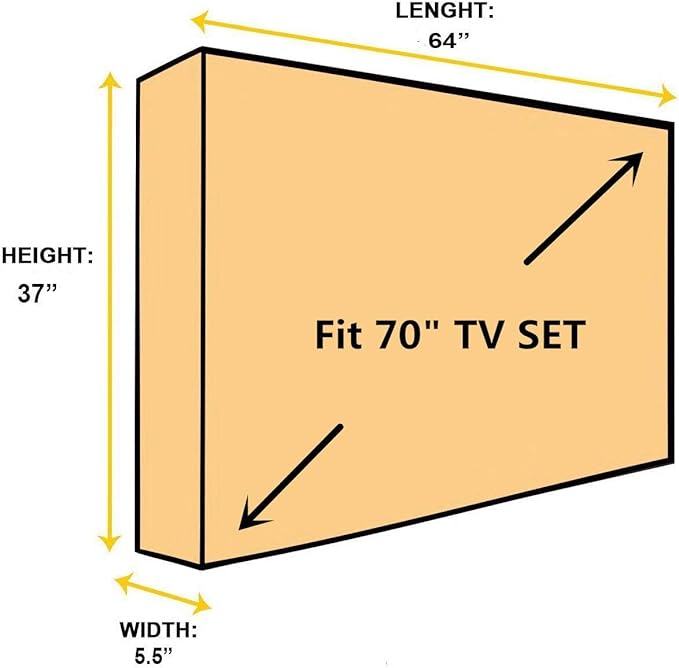 BroilPro Accessories Outdoor 70" TV Set Cover, Scratch Resistant Liner Protect - Image 6