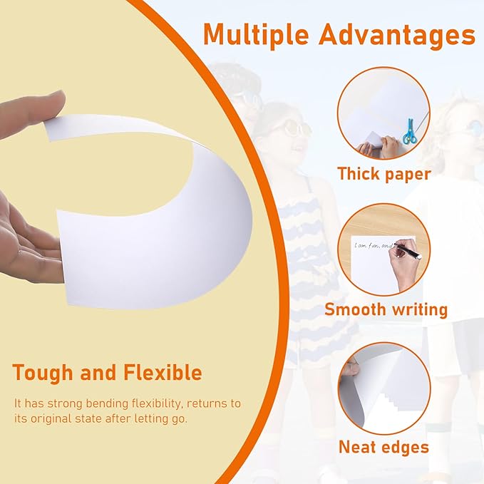 100 Sheets White Cardstock 8.5 x 11 Printer Paper, 75lb Heavyweight Certificate - Image 3