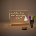 Light Up Clear Dry Drase Board 13 x 9 inch by Unknown