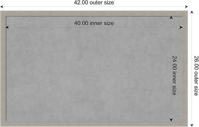 Amanti Art Grey Framed Magnetic Board 26x42 Large Vision Board - Image 4