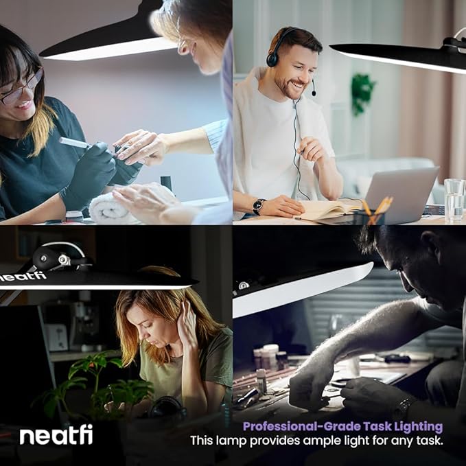 Neatfi XL 2, 200 Lumens LED Task Lamp, 4 Level Brightness, Desk Light - Image 7
