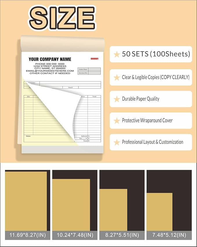 Custom Carbonless Invoice Book - Image 4