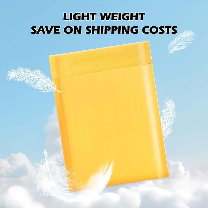 Ctarsthome 105Pack Yellow 3.5x5in Kraft Bubble Mailers Small Business Mailing - Image 4