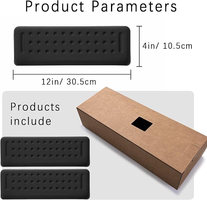 Pack of 2 L-Shaped Wrist Rest Keyboard, Memory Foam Arm Rest Desk, Ergonomic - Image 7