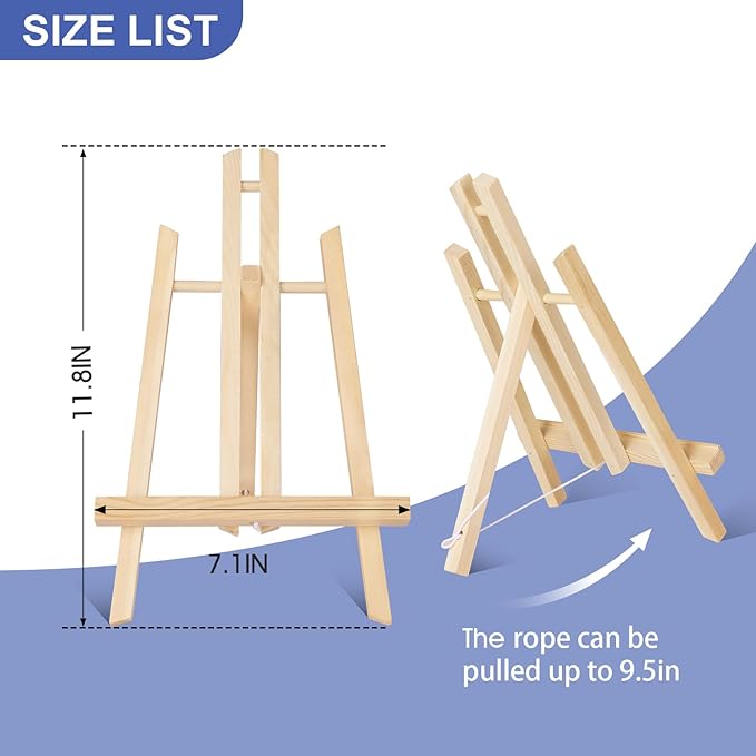 ESRICH 16Pack 11.8" Wood Easels, Tabletop Easel - Image 2