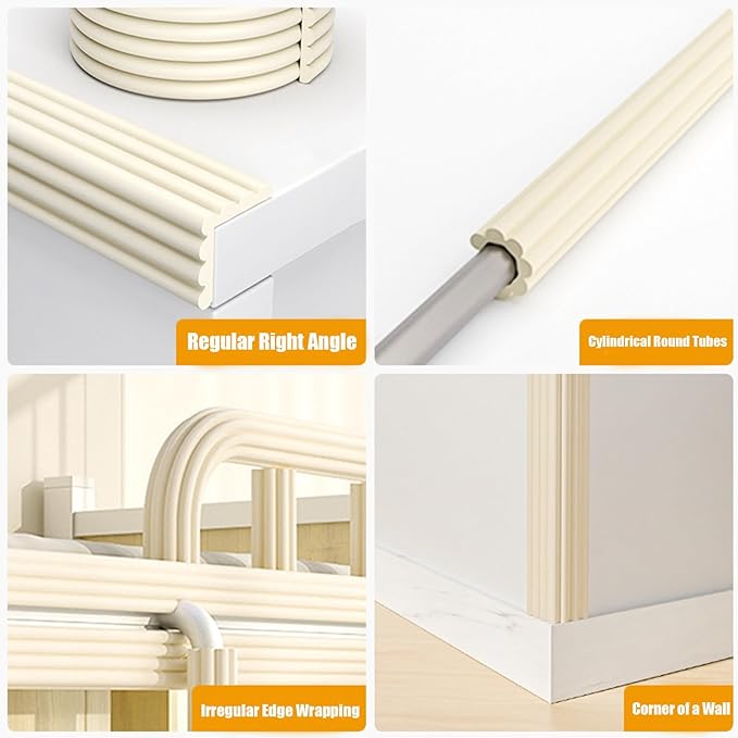 Soft Extra-Wide Edge Protector for Baby, 16.4ft Baby Proofing Edge Guards - Image 4
