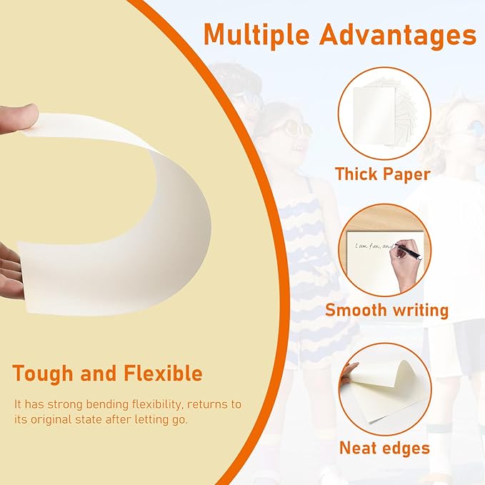 28 Sheets Cream Shimmer Cardstock 8.5 x 11 Ivory Paper, 92lb Premium Off White - Image 3