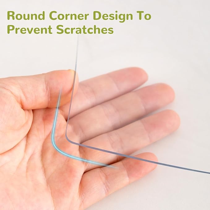 Eisdroma 44 x 84 Inch Clear Table Cover Protector, 1.5mm Plastic Table Cover - Image 3