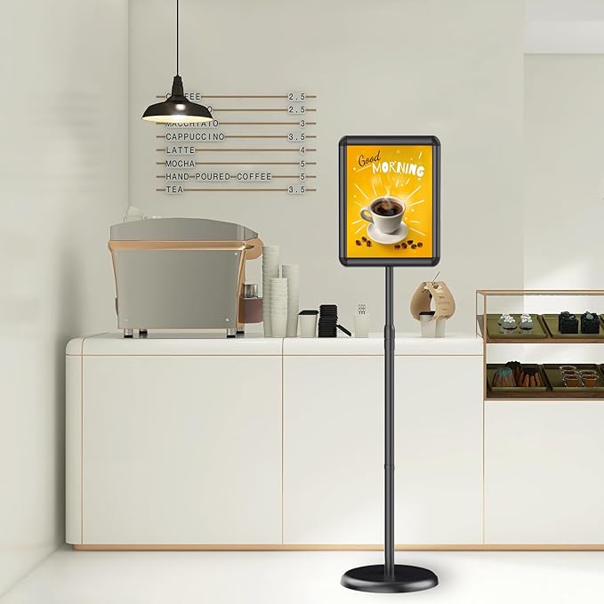 Newzueby Adjustable Pedestal Floor Stand Sign Holder - Image 7