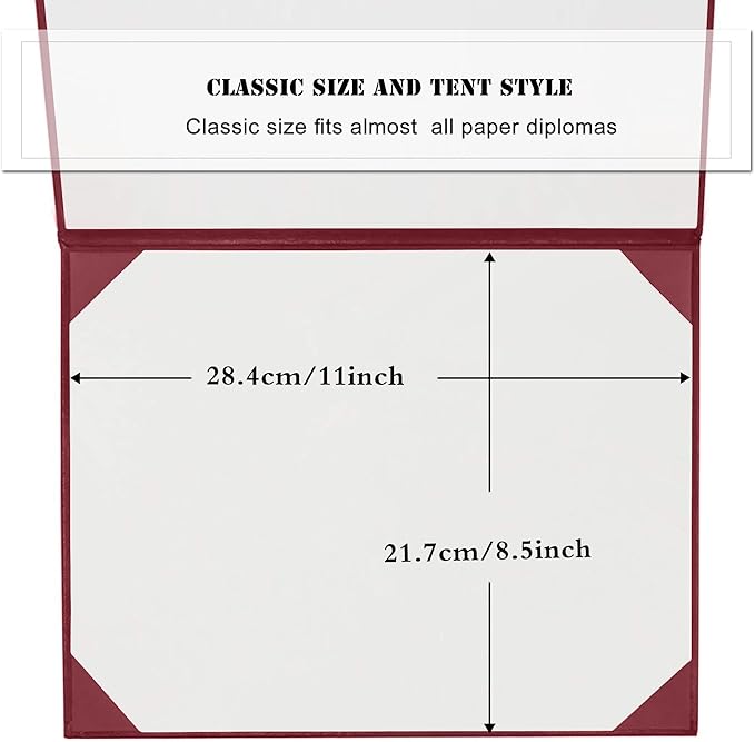 Diploma Cover 8.5” x11” Diploma Holder of Graduation Leatherette Padded - Image 3