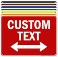 Custom Arrow, Custom Directional Sign, Two way Arrow, 10x14 Inches, Rust Free by MySignCenter