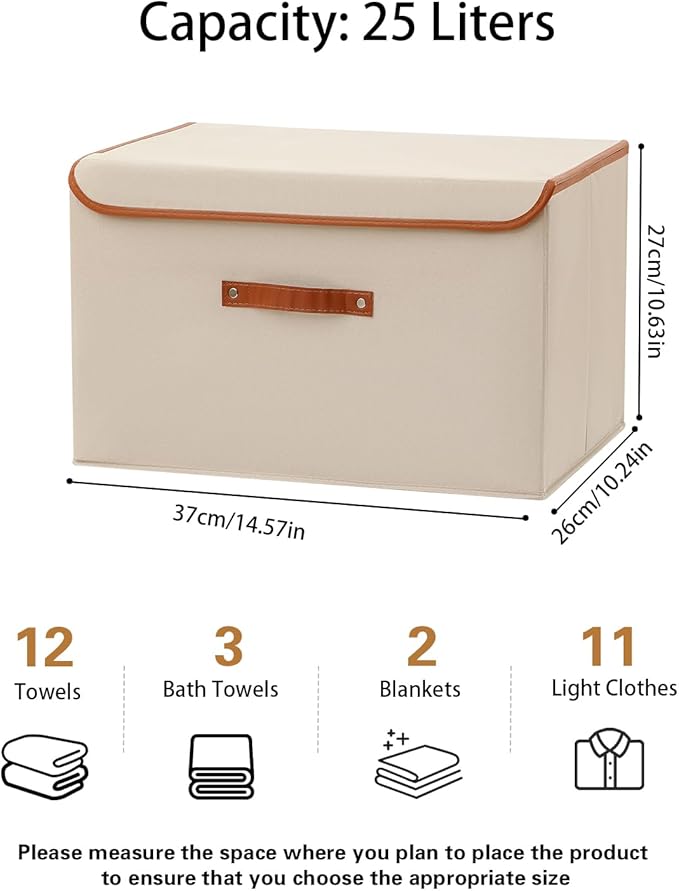 Tuza 2-Pack Large Fabric Storage Bins - Image 2