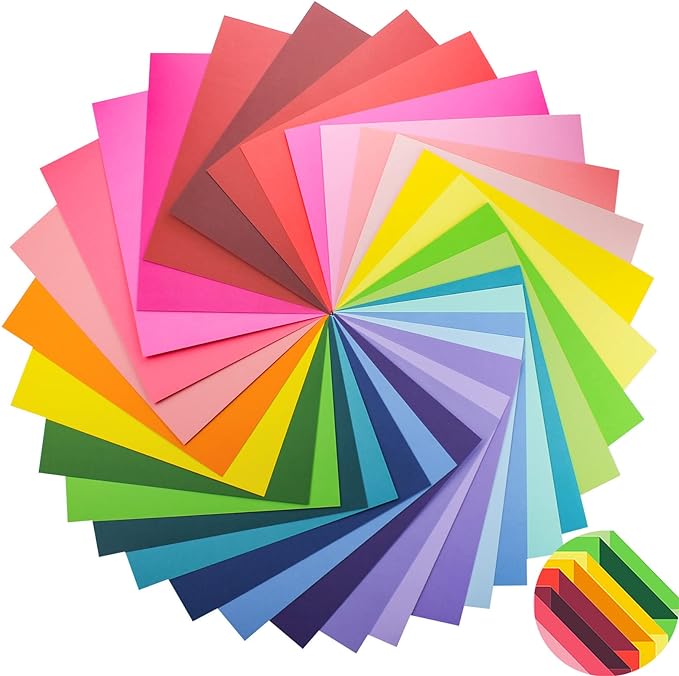 Livholic 100 Pack Heavy Duty Paper Colored Cardstock Front Back Different Color by Livholic-Rosebluebell