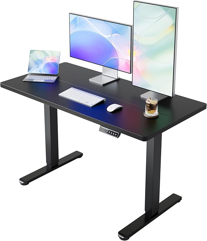 HUANUO 48" x 24" Electric Standing Desk Adjustable Height, 4 Memory Height by HUANUO