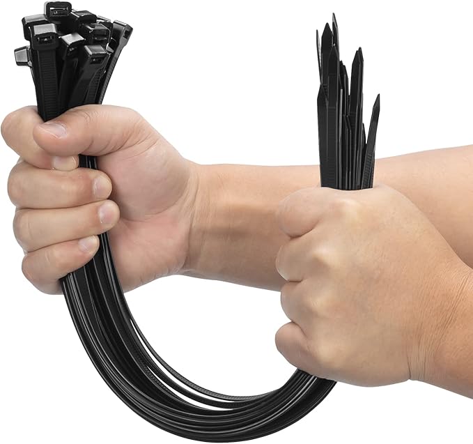 XINGO 22 inch Black Zip Ties Heavy Duty 100Pack, 200 LBS Ultra Strong Plastic by XINGO