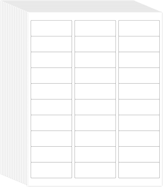 L LIKED Printable Address Labels, 000 Stickers, 30 per Sheet, Mailing Labels by LLIKED