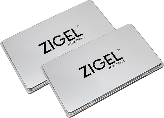 2 Pack Metal Case Stamp Pad Large Size, Light Blue Color - Image 2