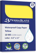 TerraSlate Waterproof Paper, Rip-Proof Colored Paper, 25 Sheets, 10 Mil by TerraSlate