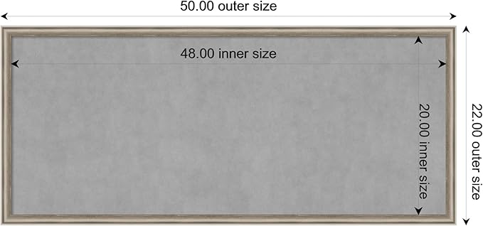 Amanti Art Silver Framed Magnetic Board 22x50 Oversize Vision Board - Image 3