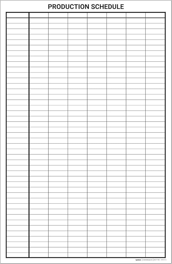 Production Schedule Portrait Whiteboard 36" x 24" - Image 2