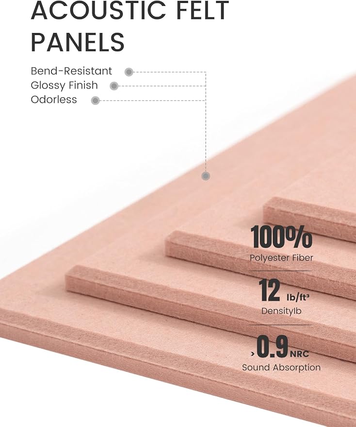 Fluxynara Large Felt Bulletin Board 36" x 24"Cork Board Alternative-6 Pack - Image 4