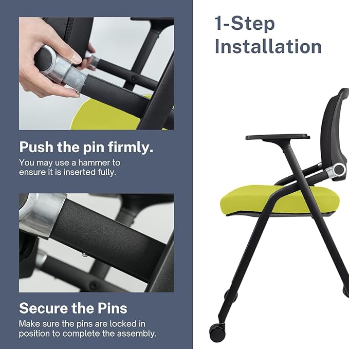 SLKJChr 10 Pack Foldable Office Chairs - Image 6