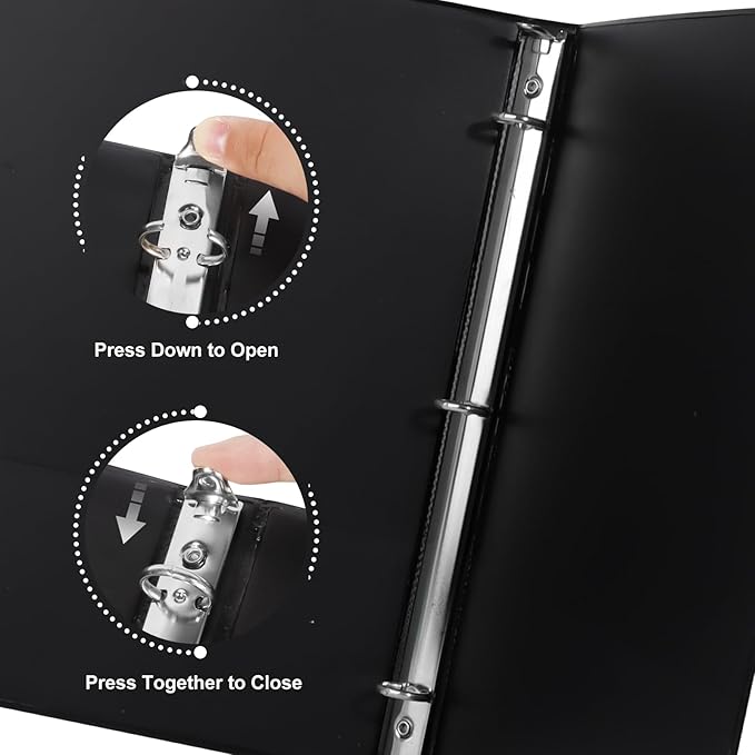 CIXILDTS 2-inch Round Ring Binder, Durable 2" 3 Ring Binder Fit Letter Size - Image 3