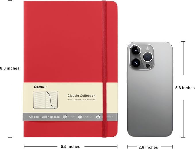 Comix 8 Pack Lined Journal Notebooks - Image 3