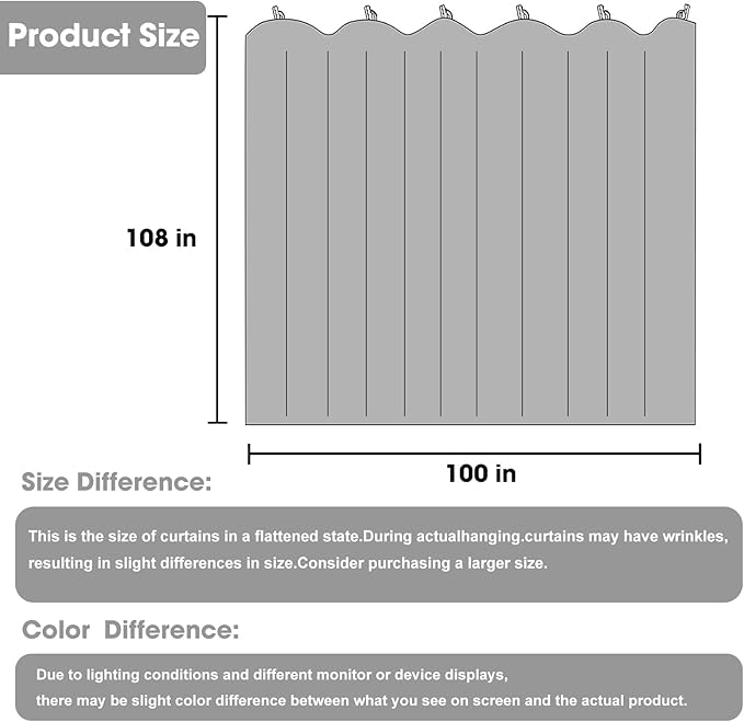 Cbsroro Room Divider Blackout Curtain Track Curtains Wall Dividers Panels Screen - Image 2