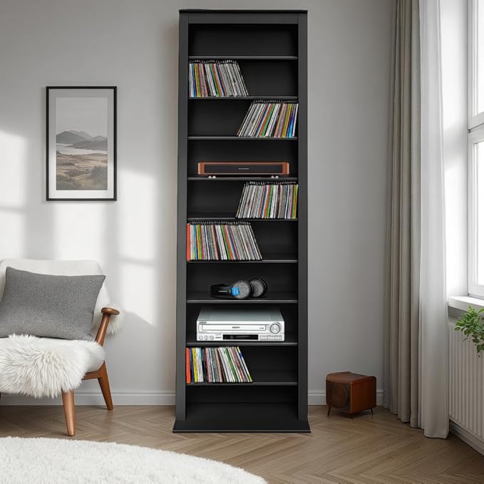 Prepac Narrow Cabinet Media Storage, Slim Barrister Tower - Image 2