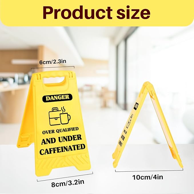Funny Office Desk Accessories, Office Cubicle Decor, Caution Desk Decor - Image 2