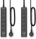 10FT Long Surge Protector Power Strip-with 5 Widely Outlets and 3 USB Ports by iEcopower