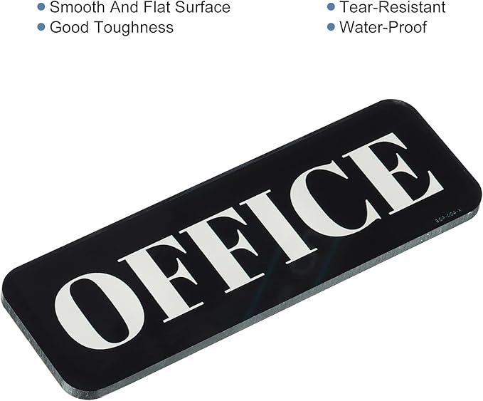 PATIKIL Office Sign, 2 Pack Acrylic 6"x2" Self Adhesive Door Sign Sticker - Image 4