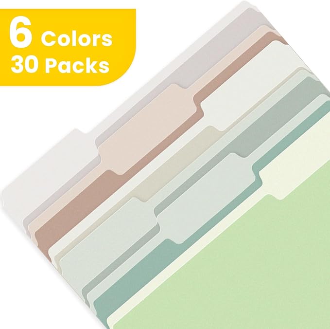 SUNEE File Folders, 30 Pack Manilla Folders 8.5 x 11, Colored File Folders Home - Image 4