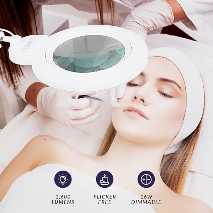 Neatfi XL Bifocal LED Magnifying Lamp, 7-Inch Acrylic Lens, 5D/20D Magnification - Image 4